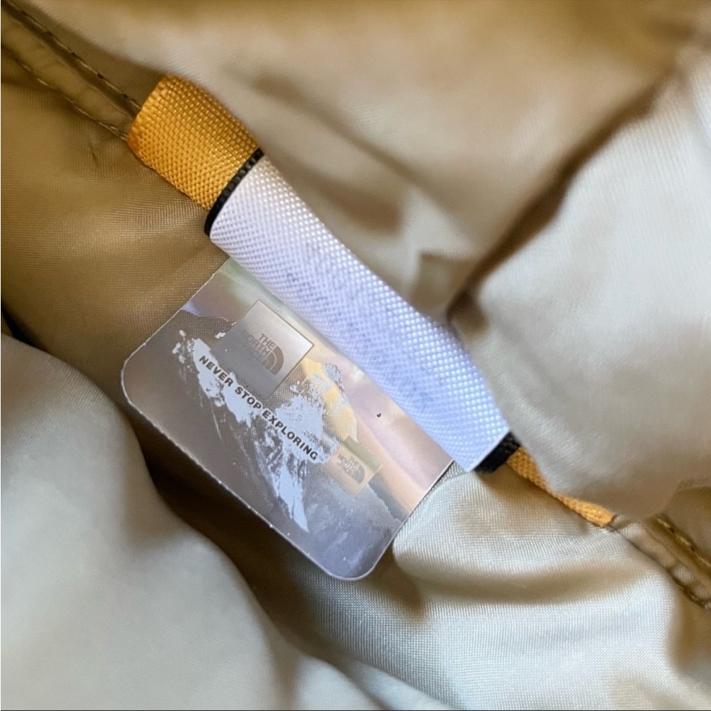 The North Face Women's Cream Sherpa Puffer Jacket with Tan Yoke - Picture 10 of 12